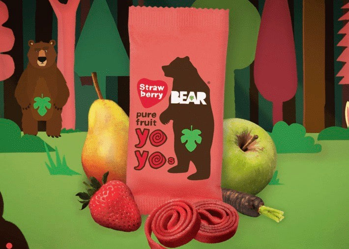 School box of healthy snacks | BEAR fruit roll-ups | the360mix